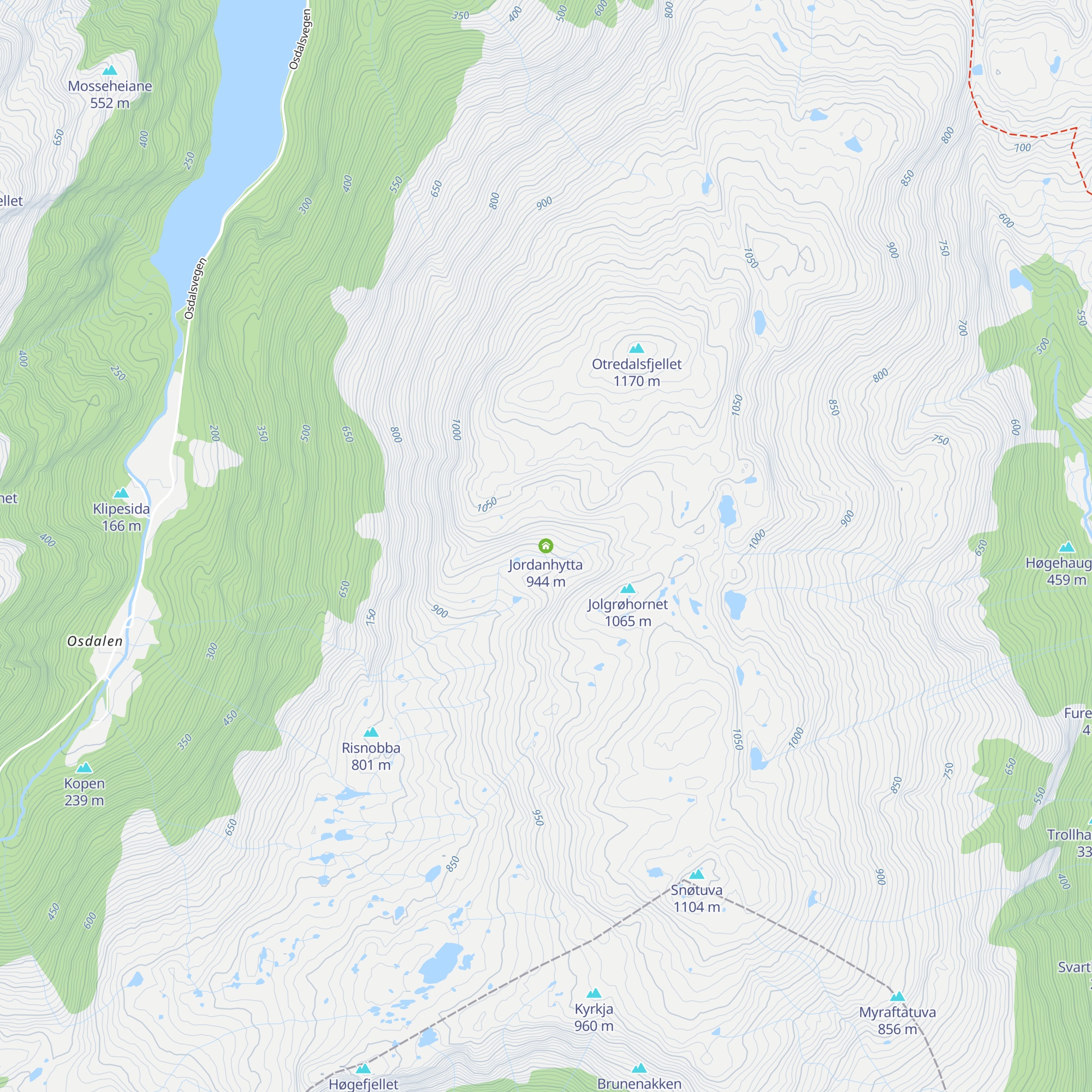 Jordanhytta map