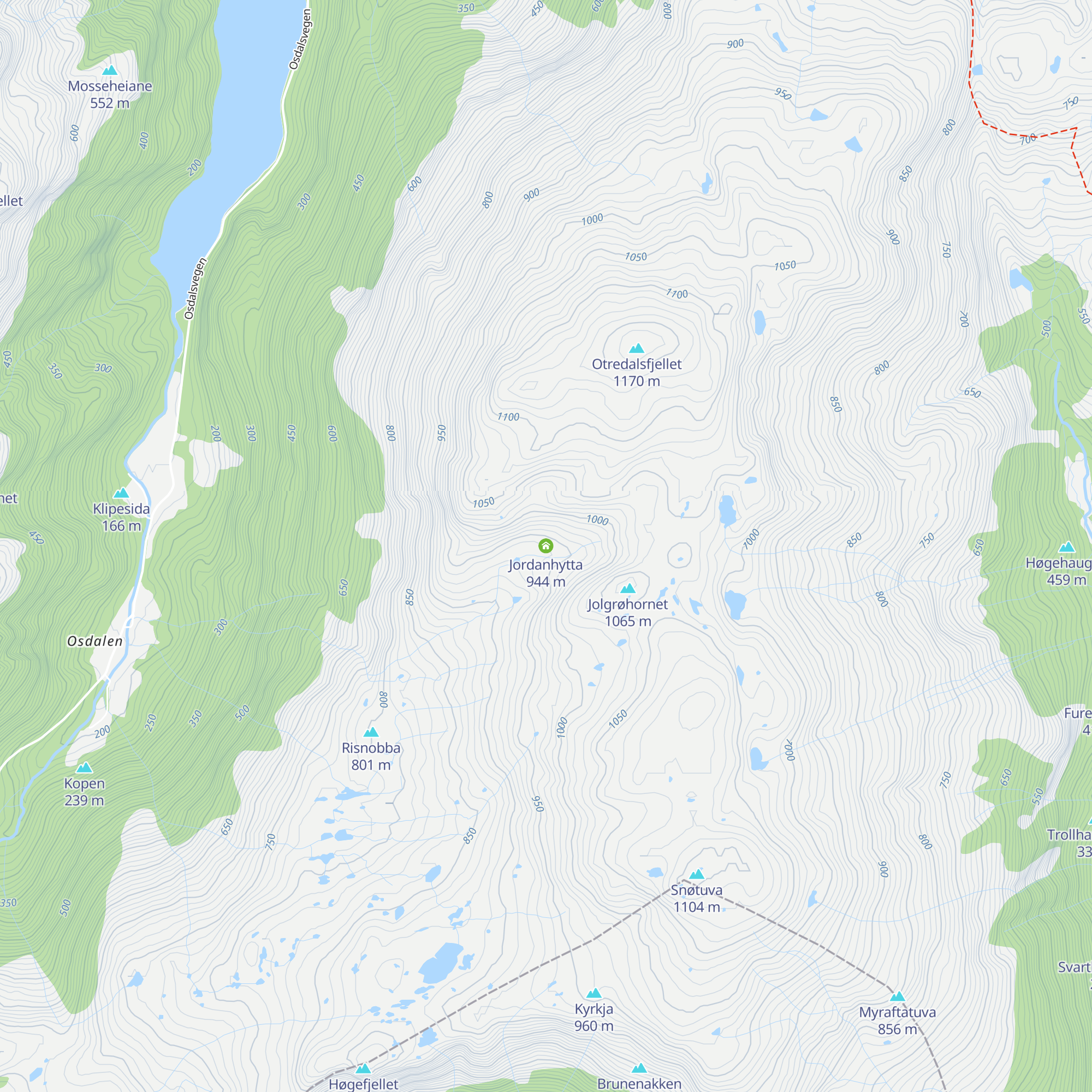 Jordanhytta map