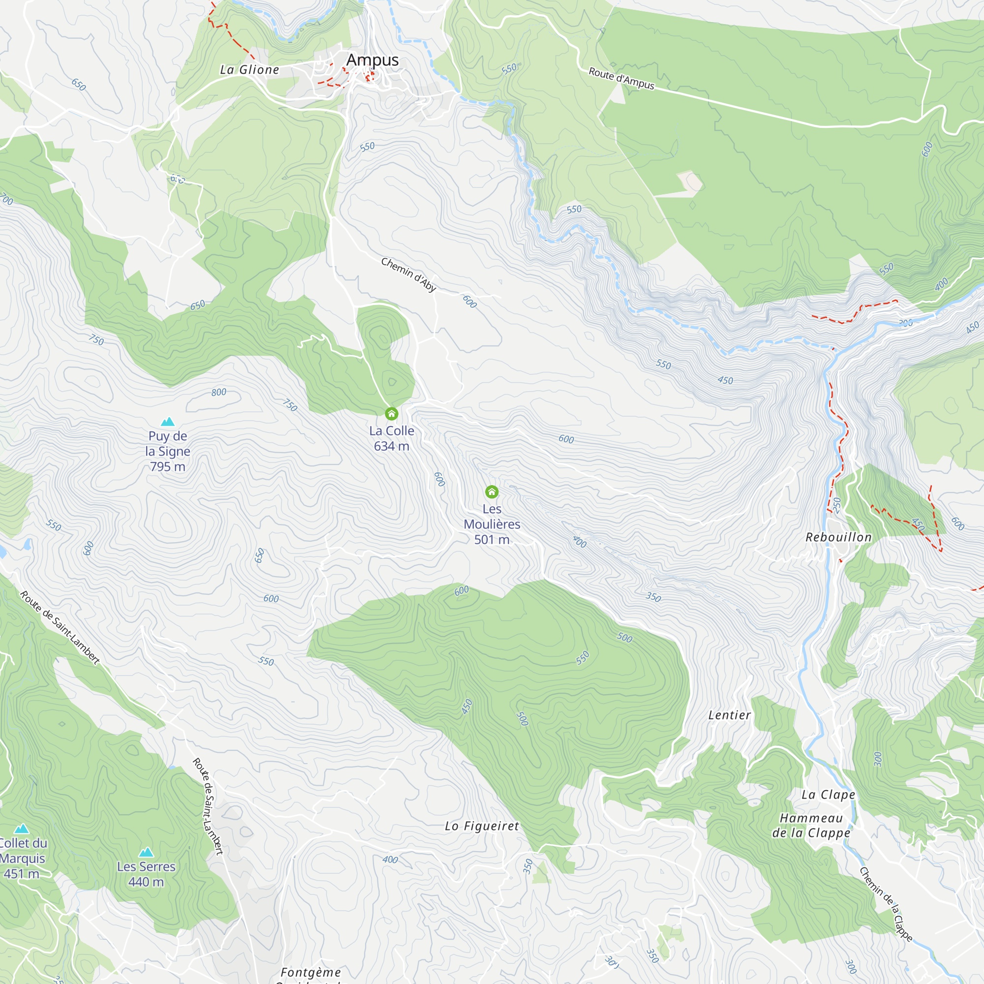 Les Moulières map