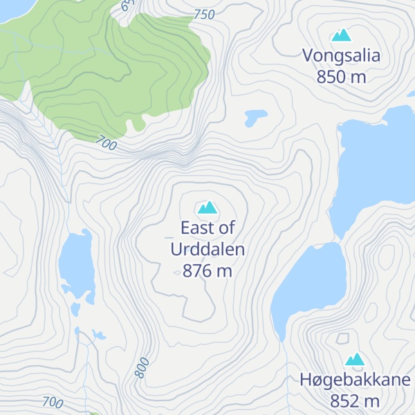 Map of East of Urddalen