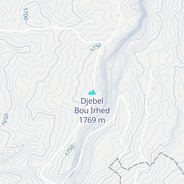 Map of Djebel Bou Irhed
