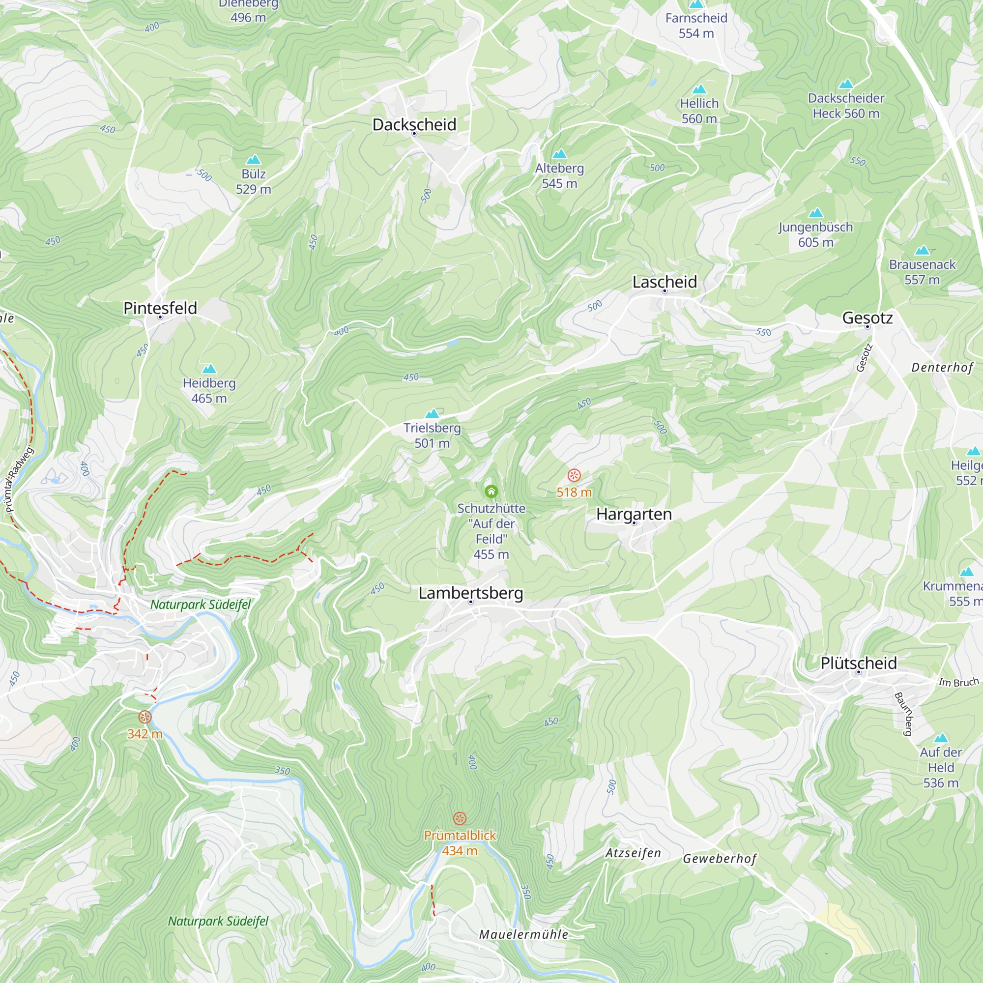 Schutzhütte "Auf der Feild" map