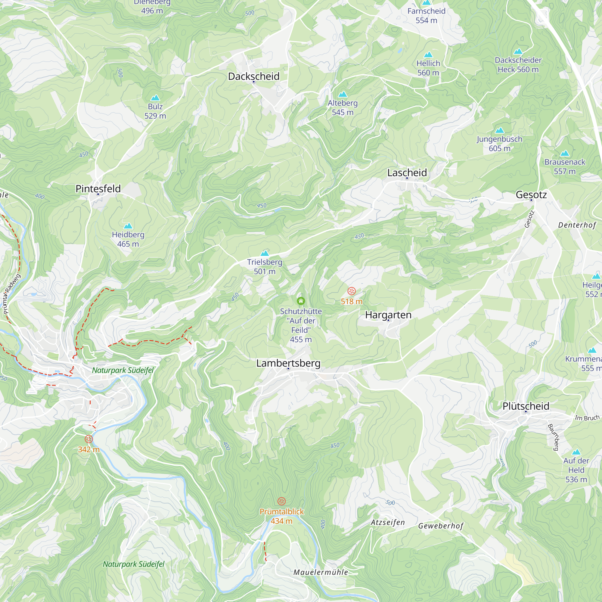 Schutzhütte "Auf der Feild" map