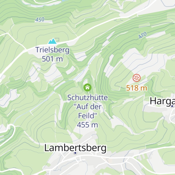 Map of Schutzhütte "Auf der Feild"