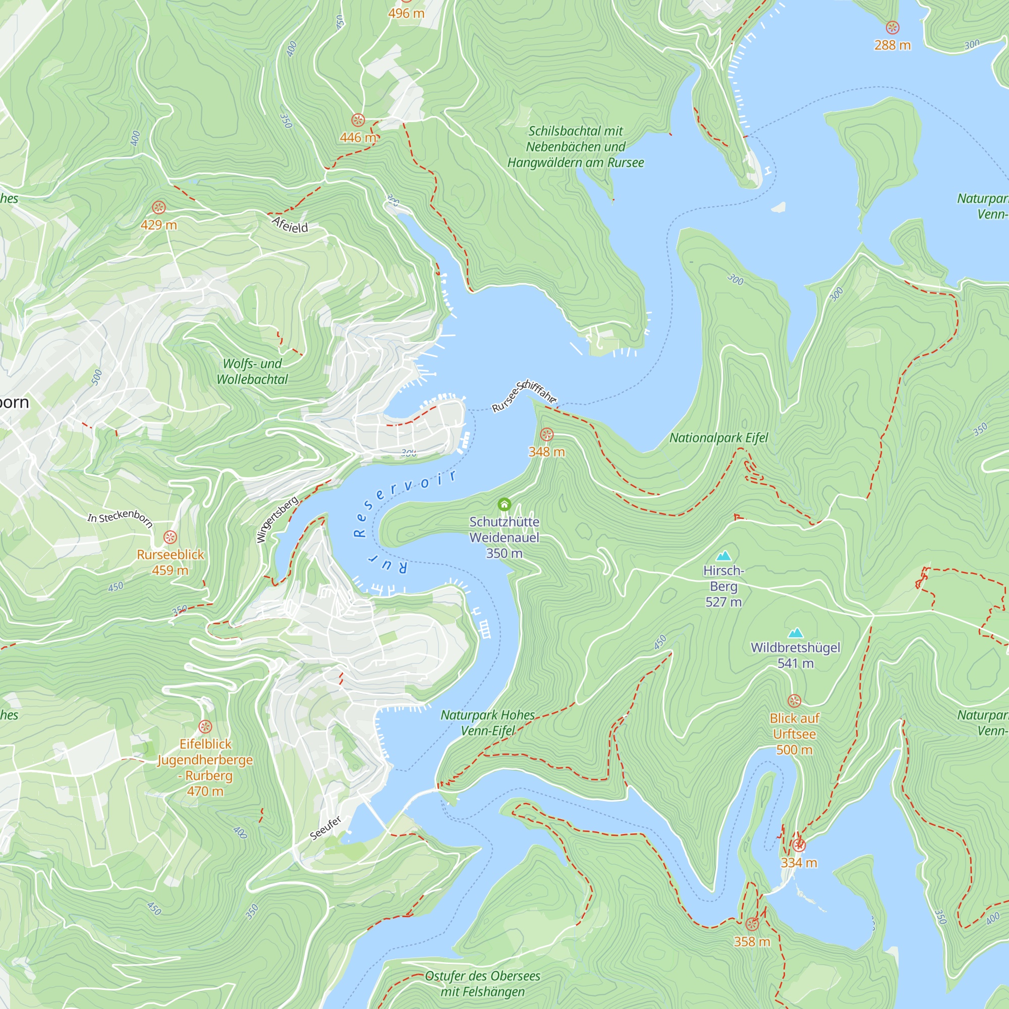Schutzhütte Weidenauel map