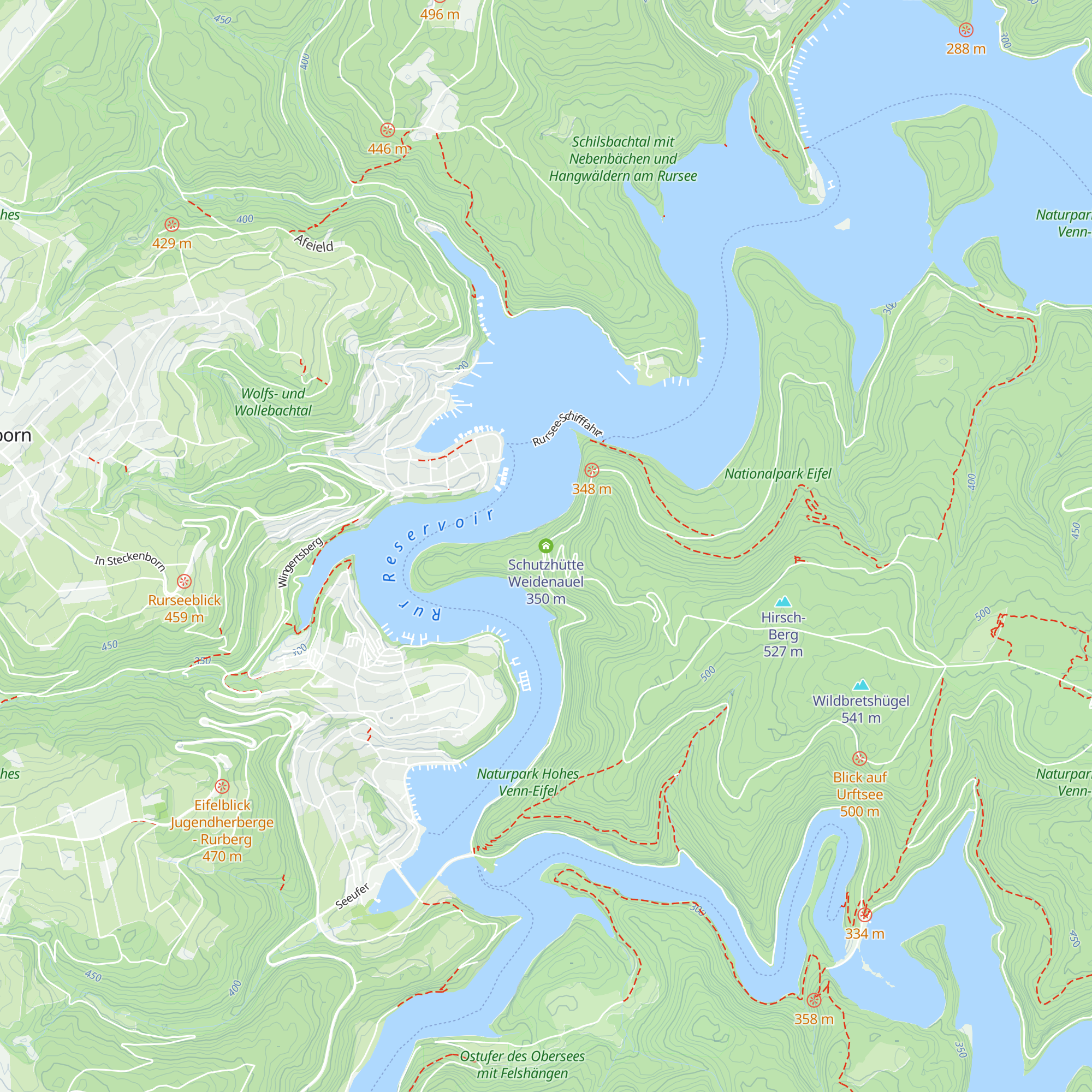 Schutzhütte Weidenauel map