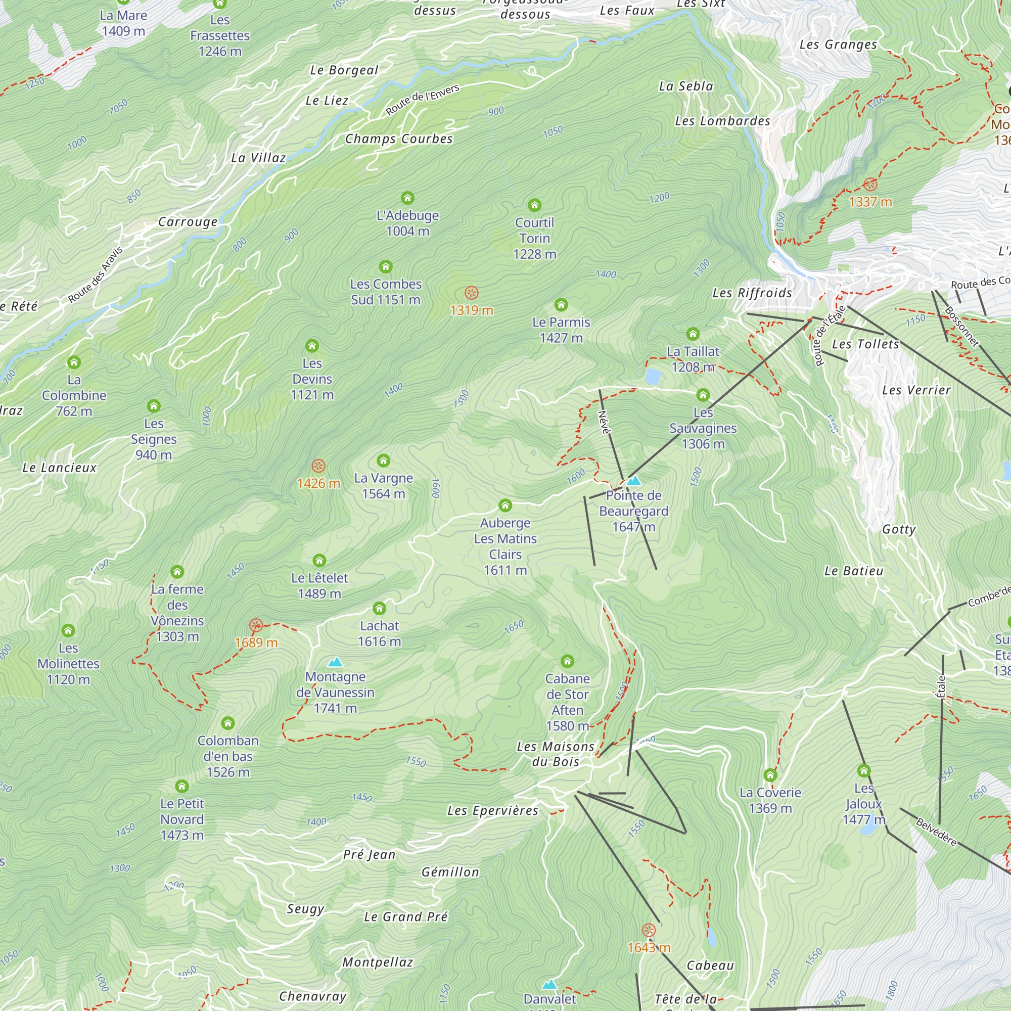 Auberge Les Matins Clairs map