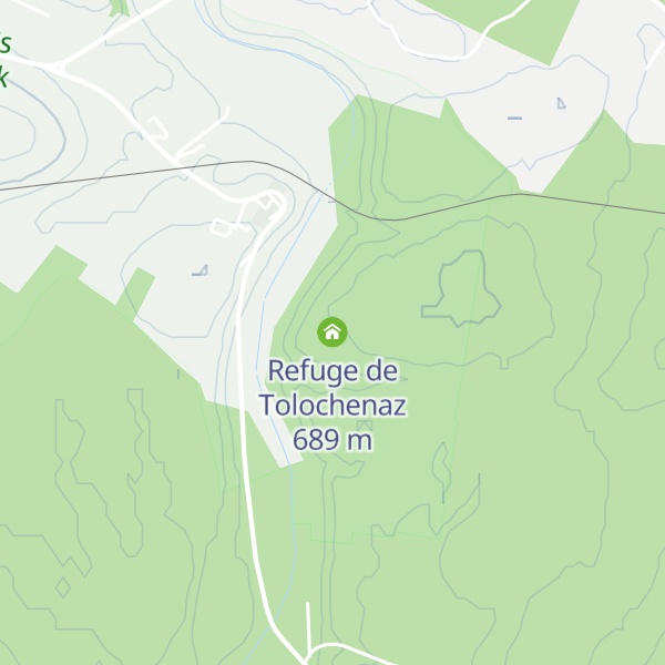 Map of Refuge de Tolochenaz