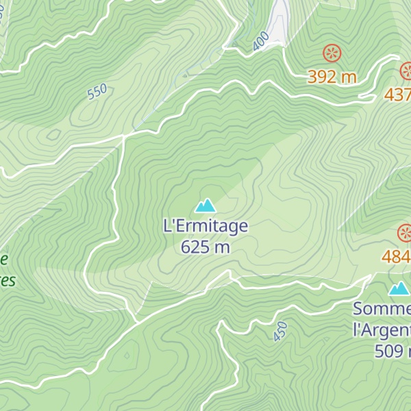 Map of L'Ermitage