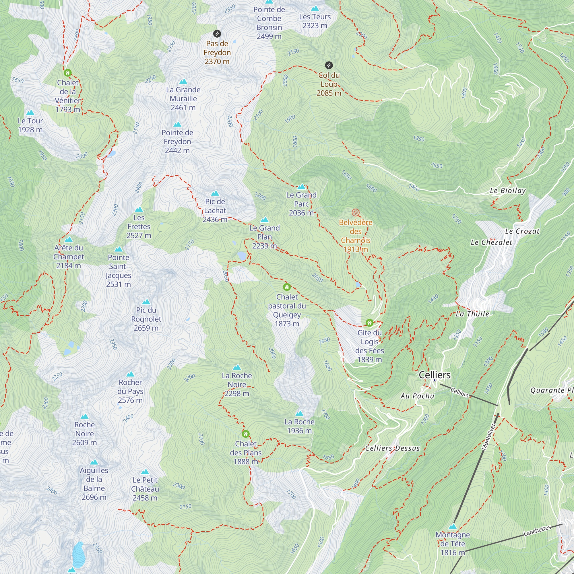 Chalet pastoral du Queigey map