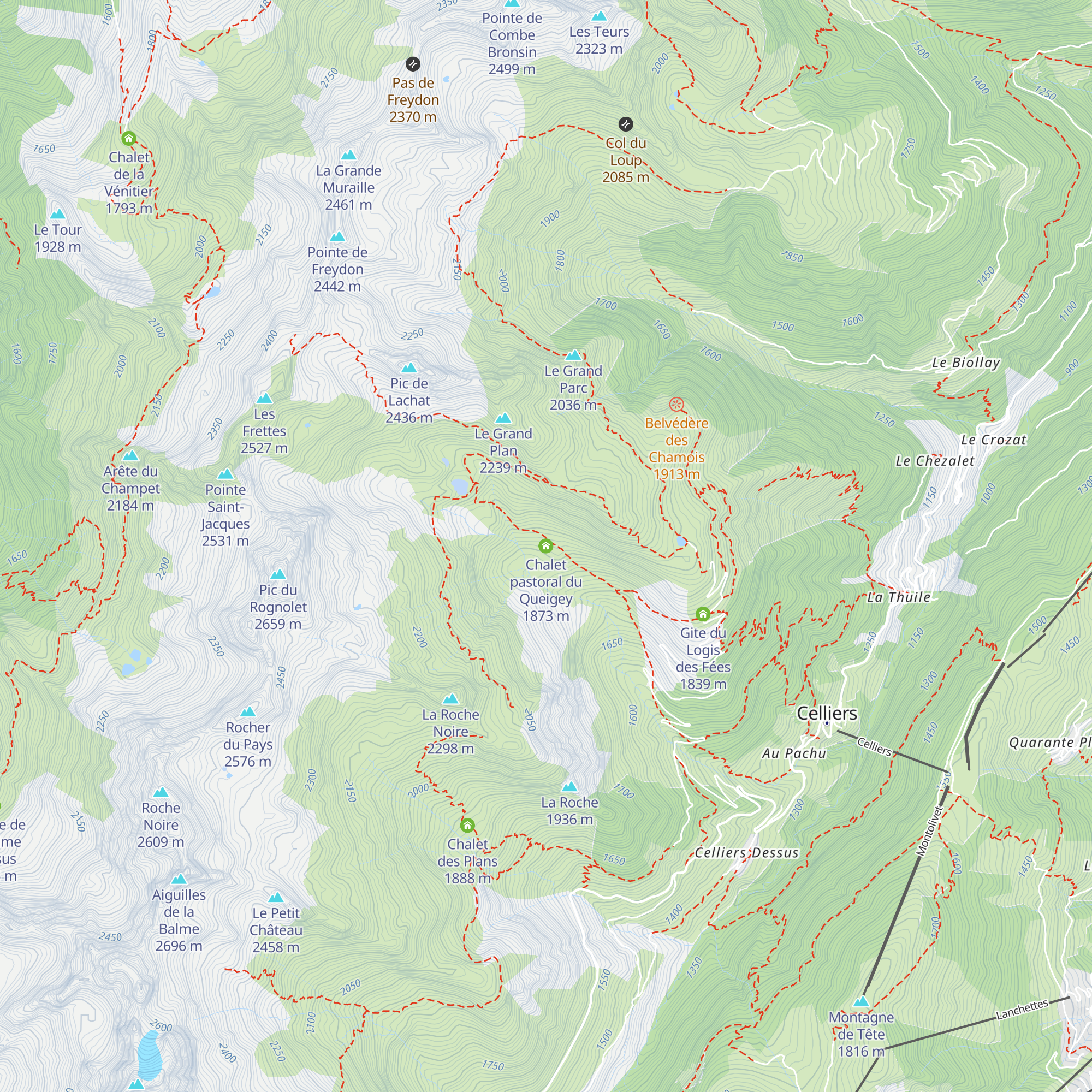 Chalet pastoral du Queigey map