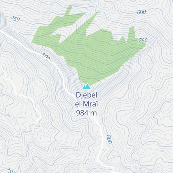 Map of Djebel el Mraï