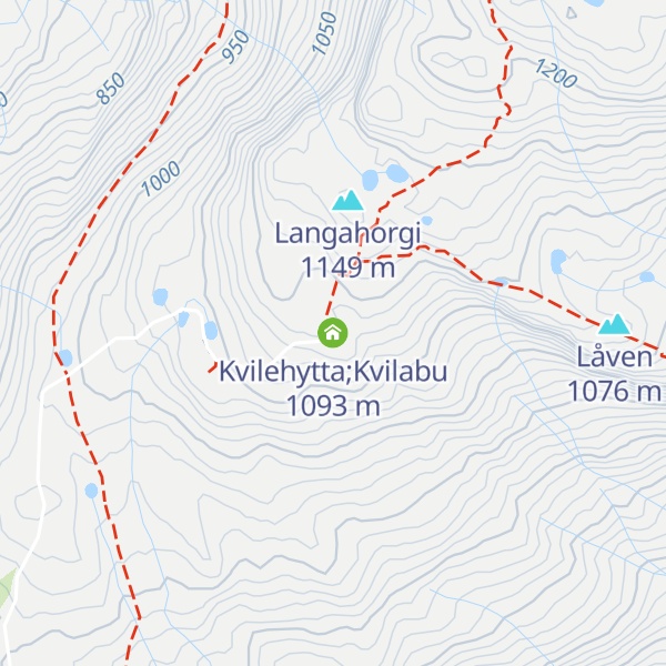 Map of Kvilehytta;Kvilabu