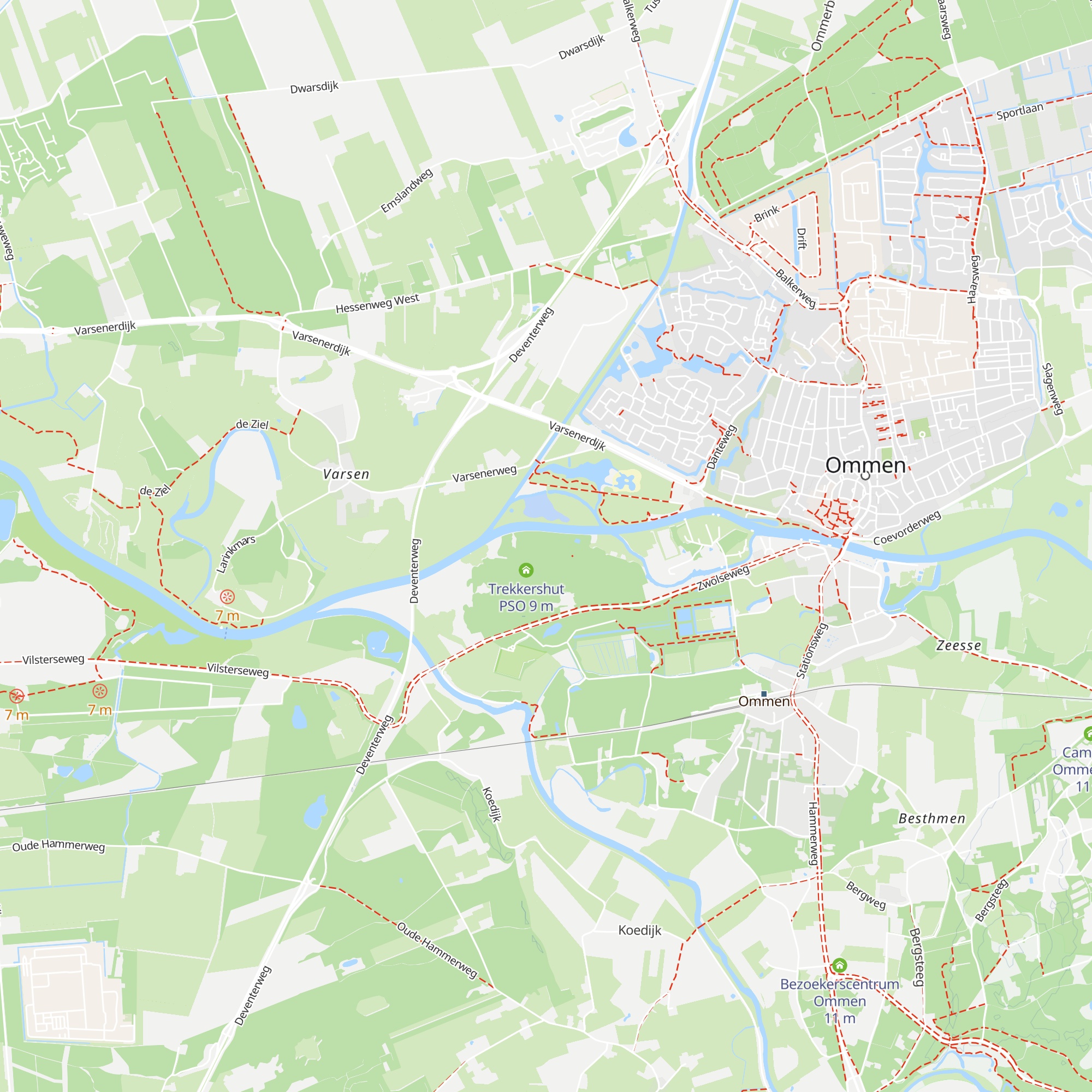 Trekkershut ZV278 map