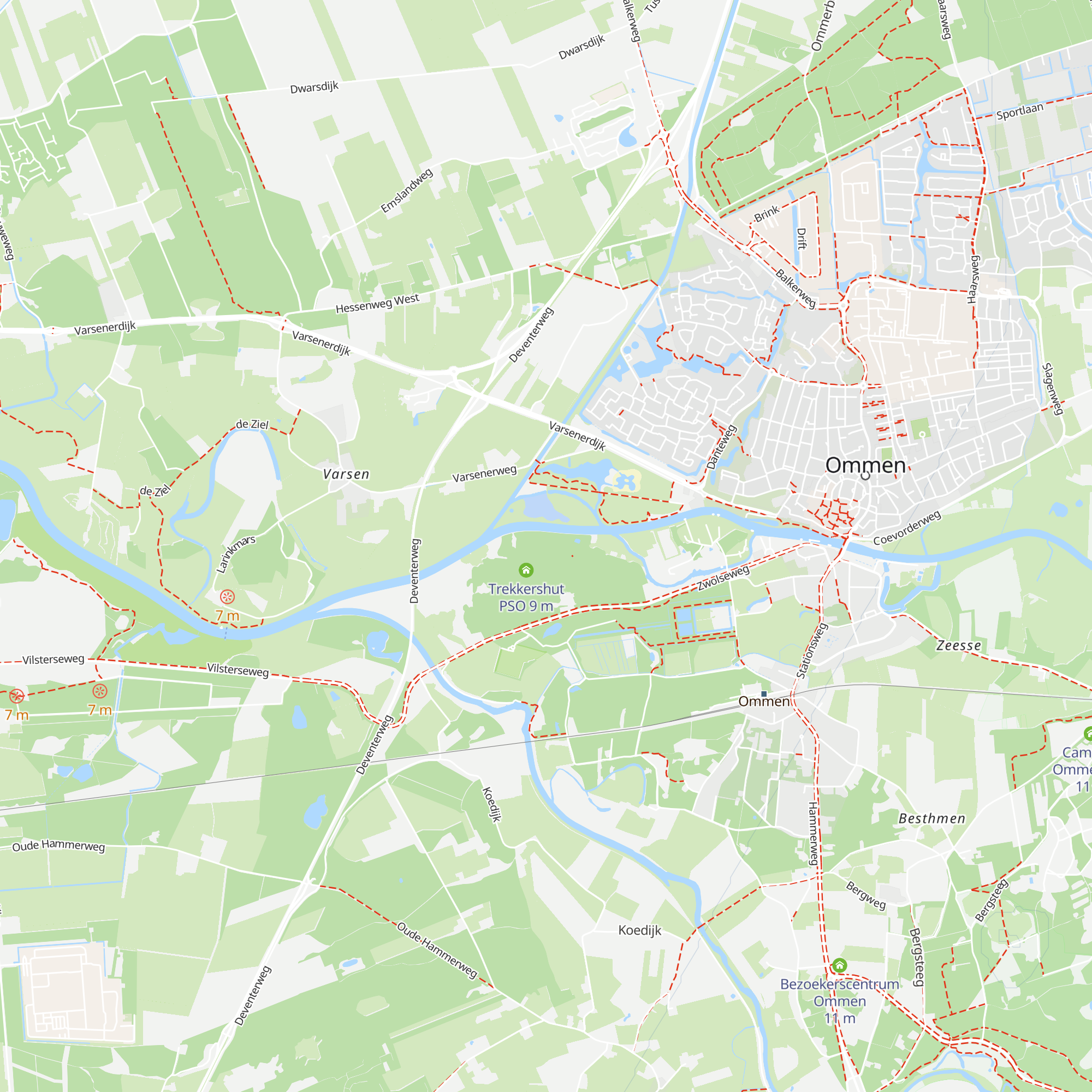 Trekkershut ZV278 map