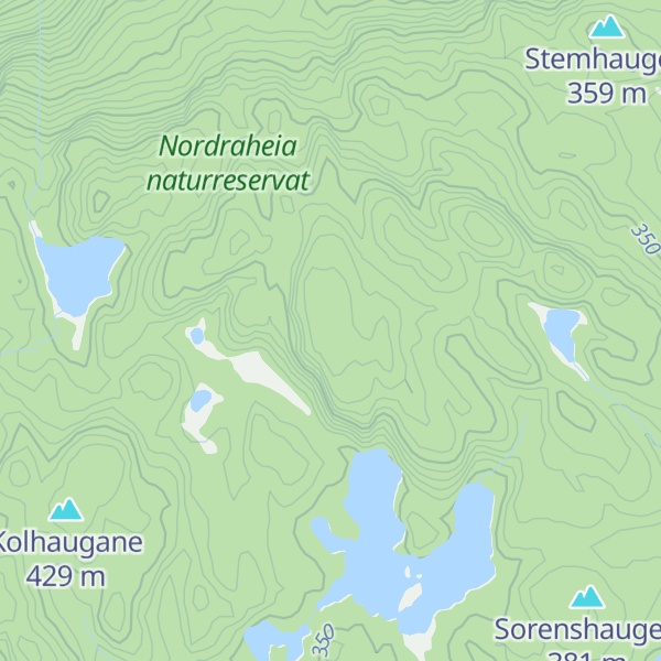 Map of Nystølfjellet