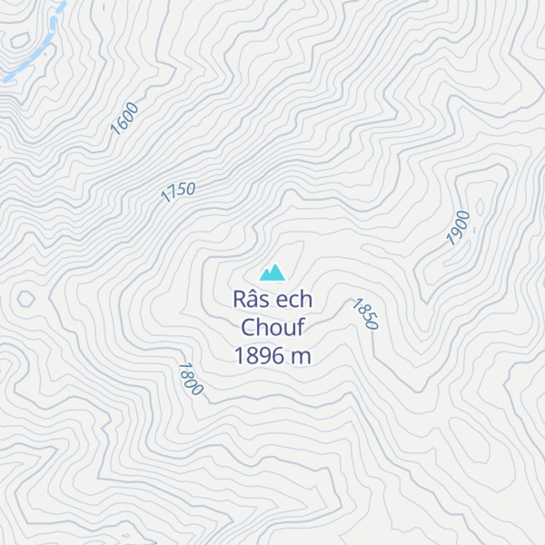 Map of Râs ech Chouf