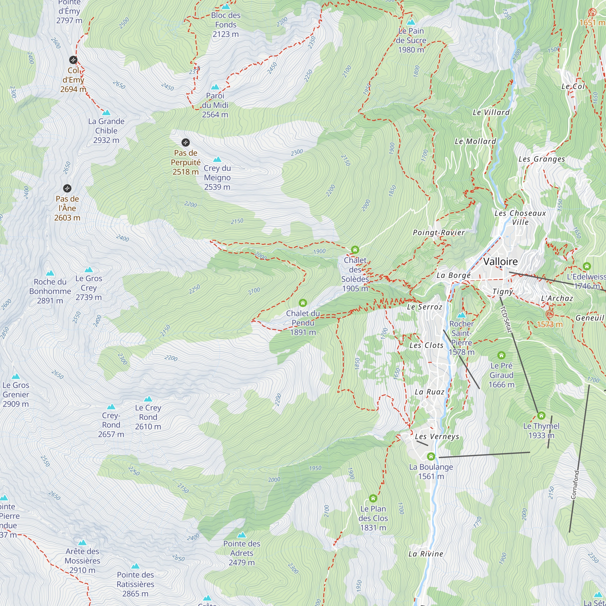 Chalet du Pendu map