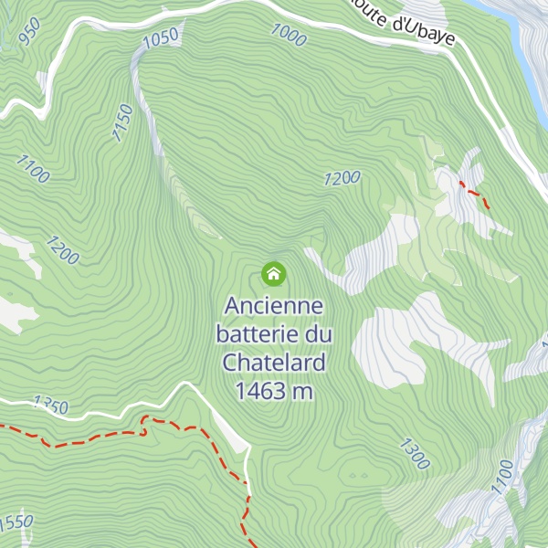 Map of Ancienne batterie du Chatelard