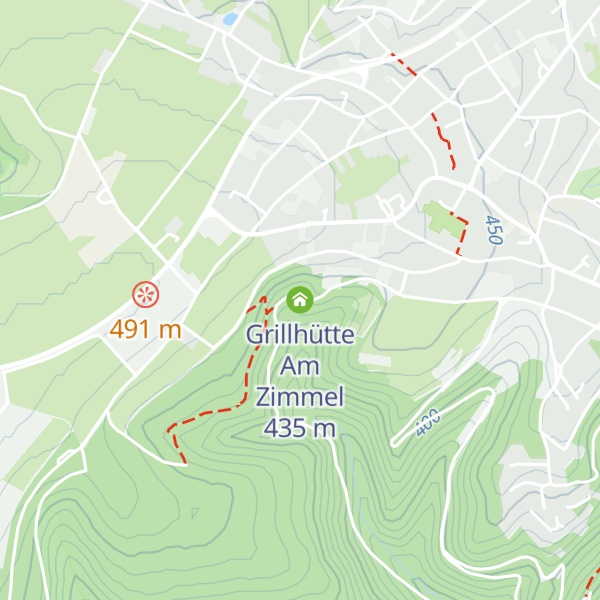 Map of Grillhütte Am Zimmel