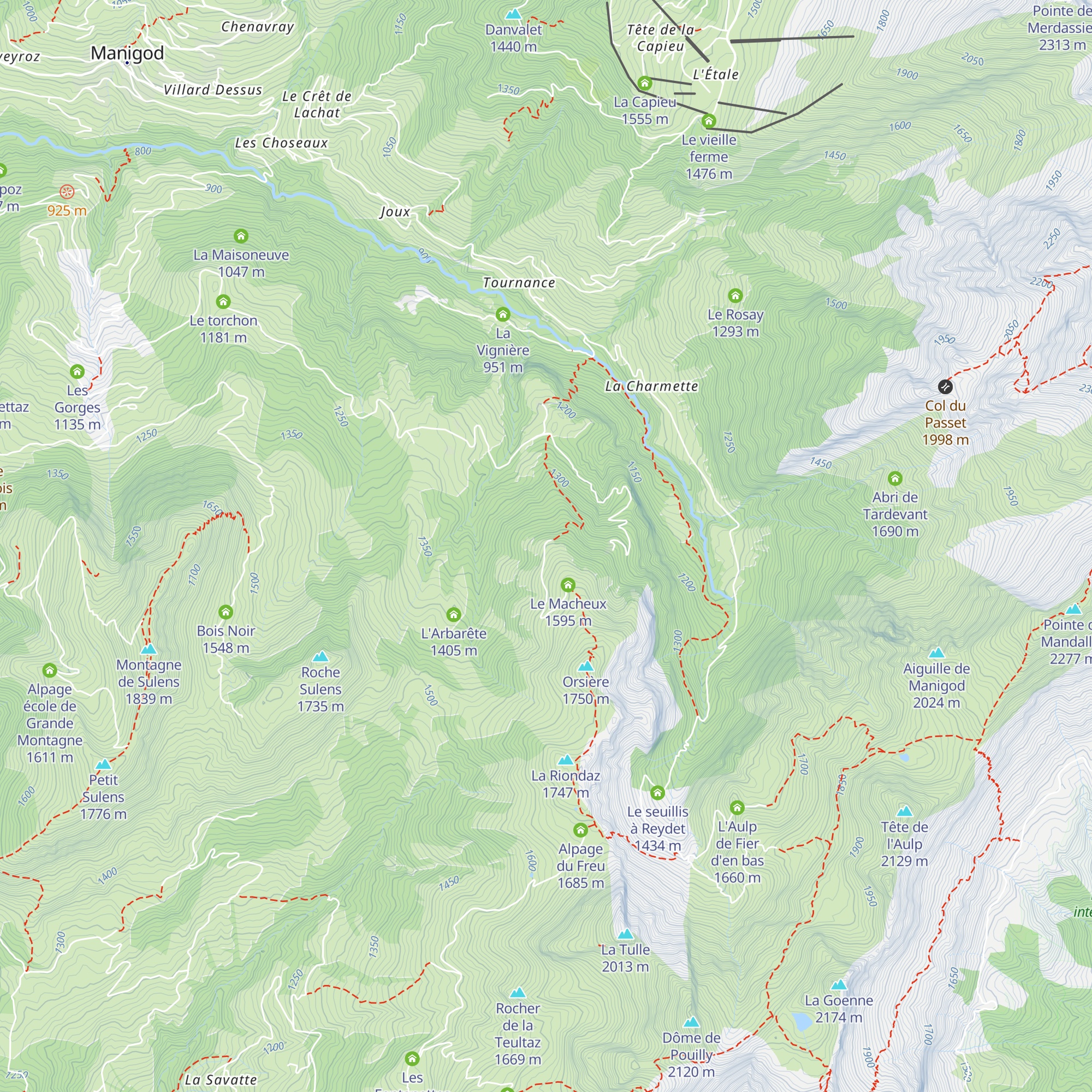 Le Crêt Veyrat map