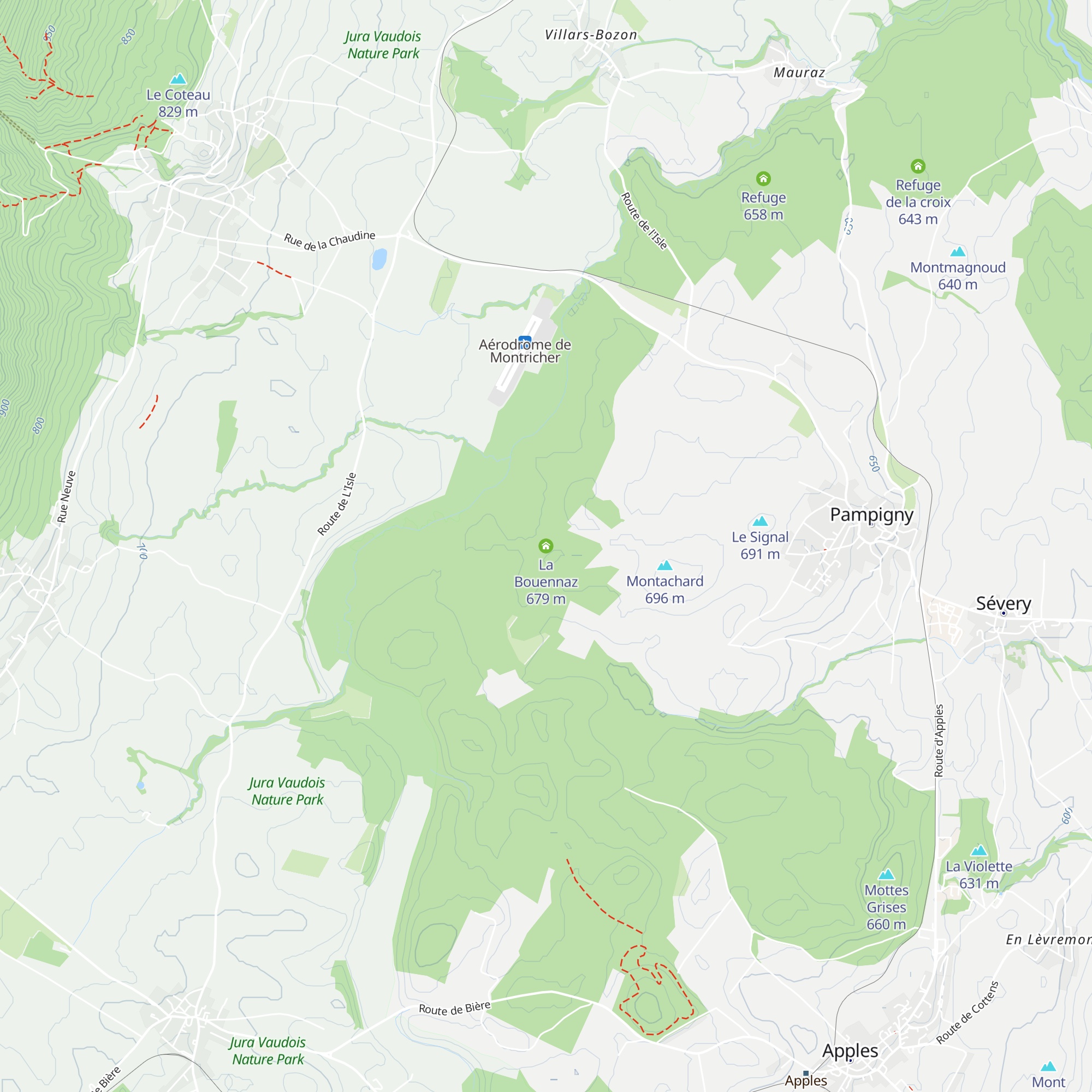 La Bouennaz map