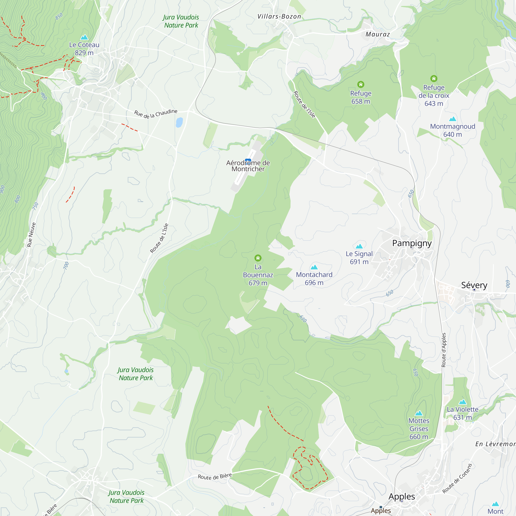 La Bouennaz map