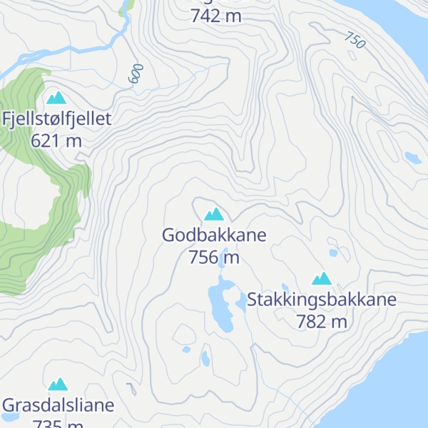 Map of Godbakkane
