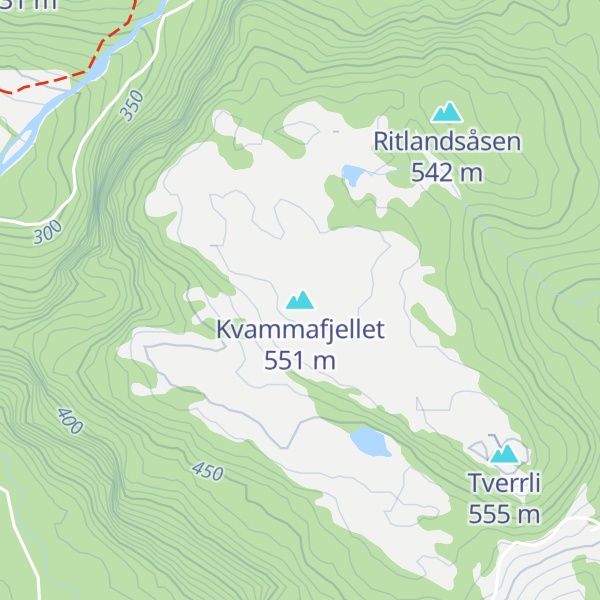 Map of Kvammafjellet