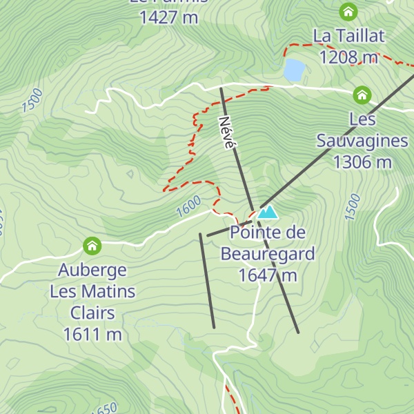 Map of Le Piste Bleue