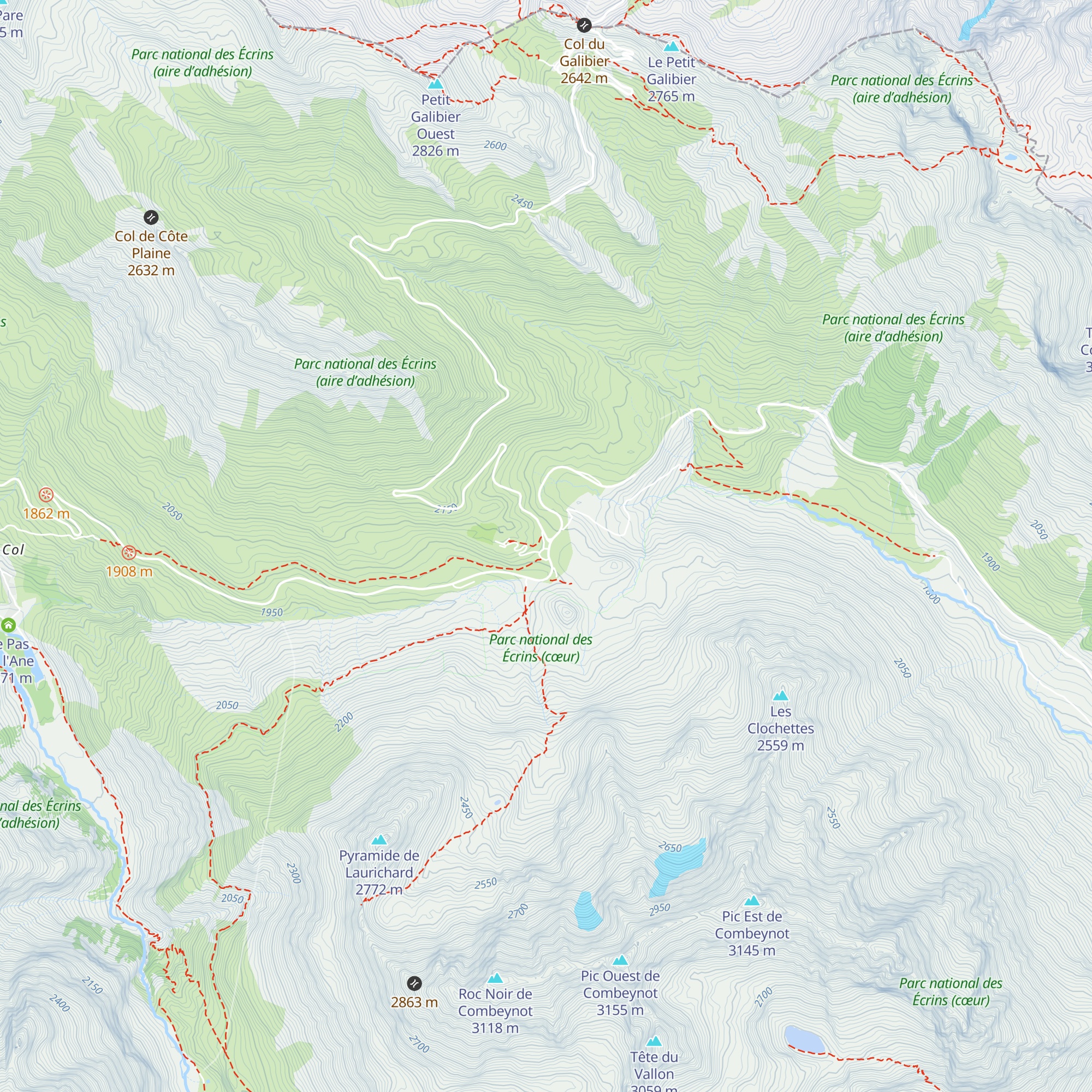 Refuge Napoléon map