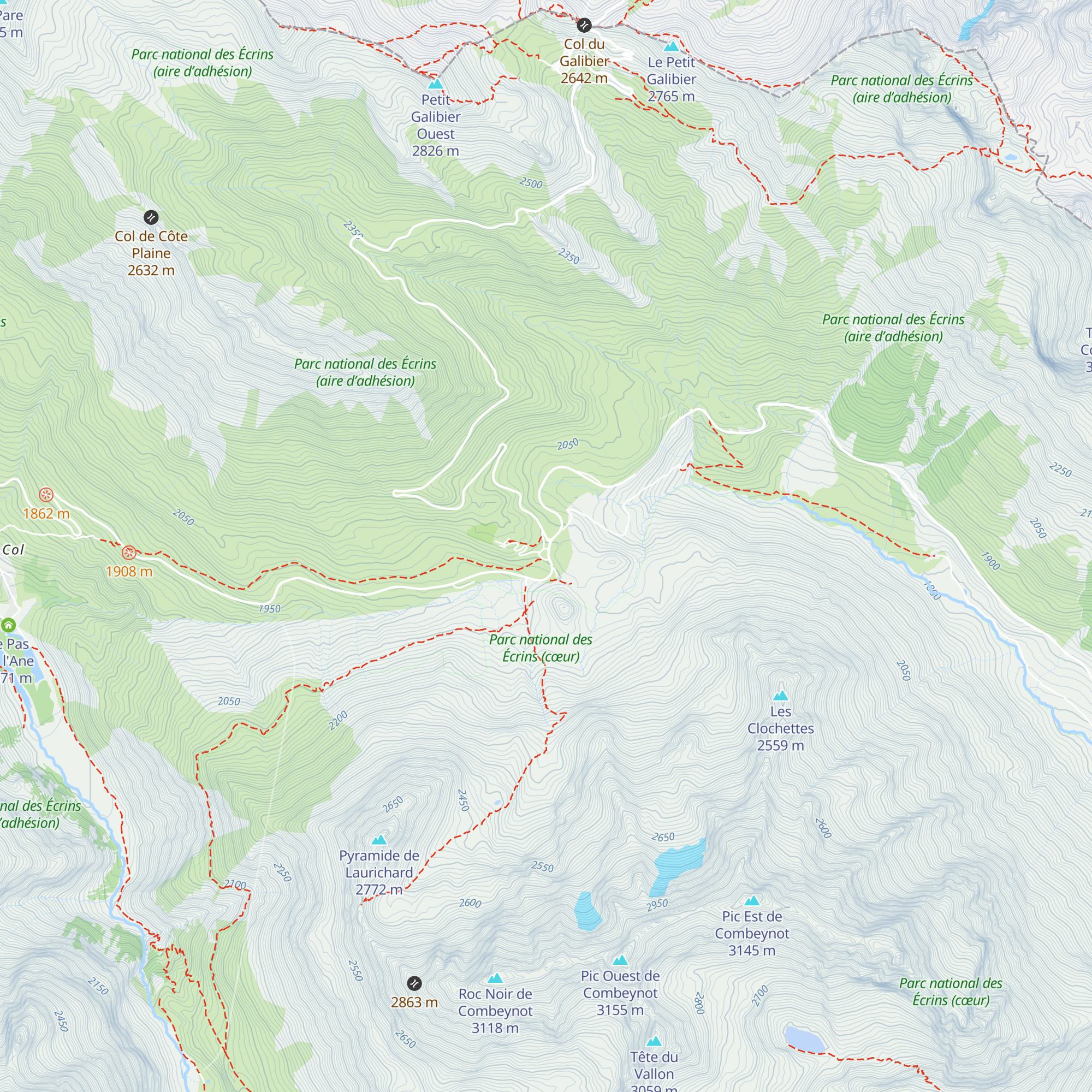 Refuge Napoléon map
