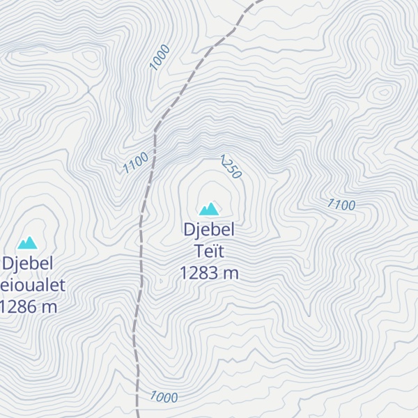 Map of Djebel Teït