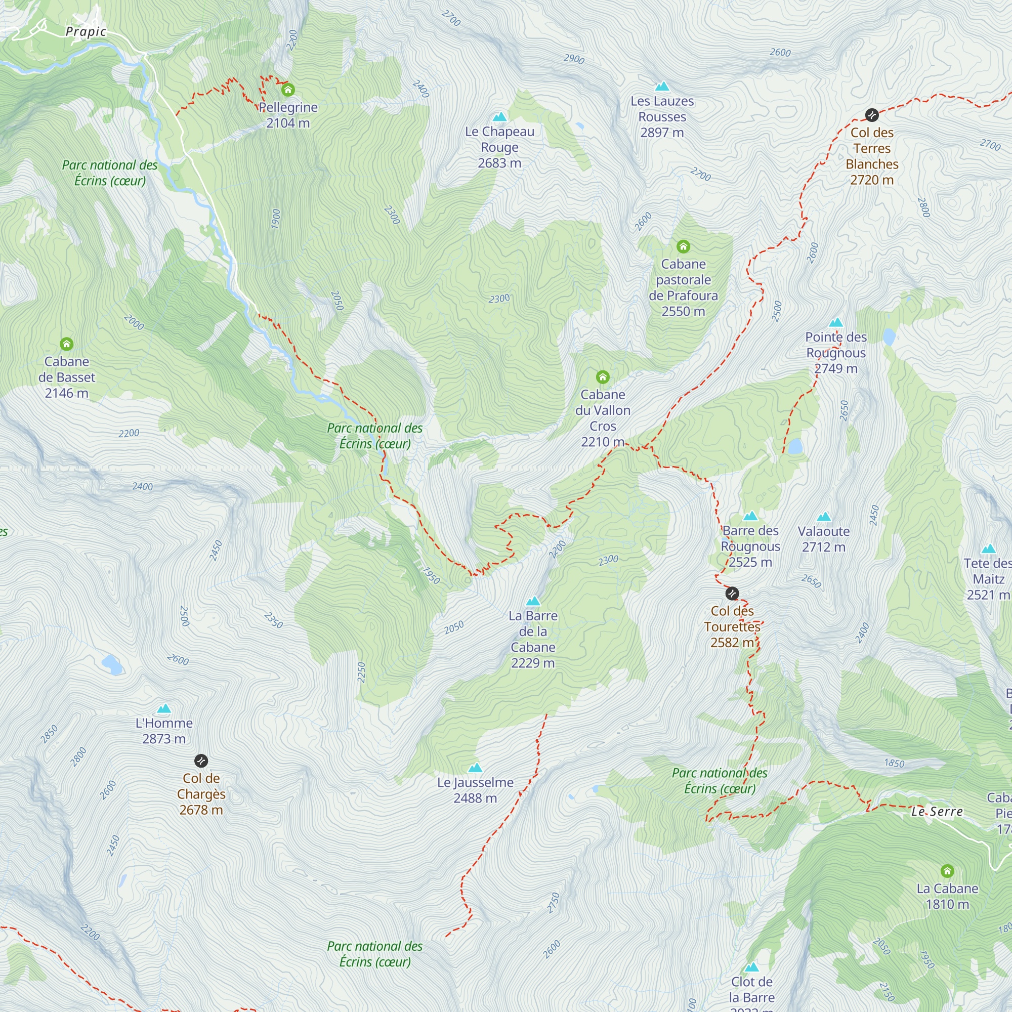 Cabane de la Barre map