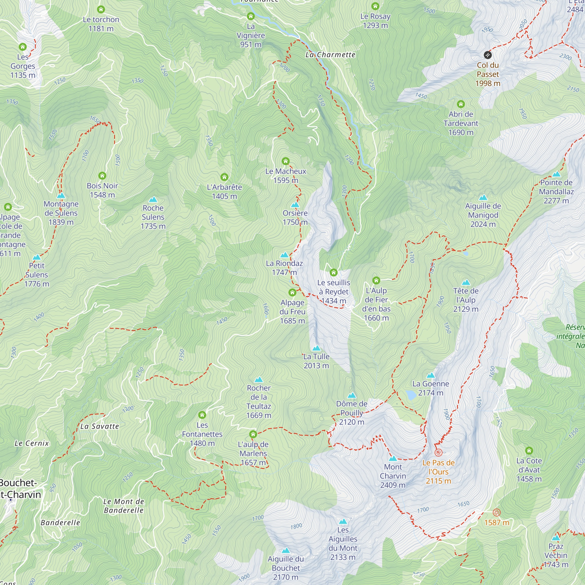 Alpage du Freu map