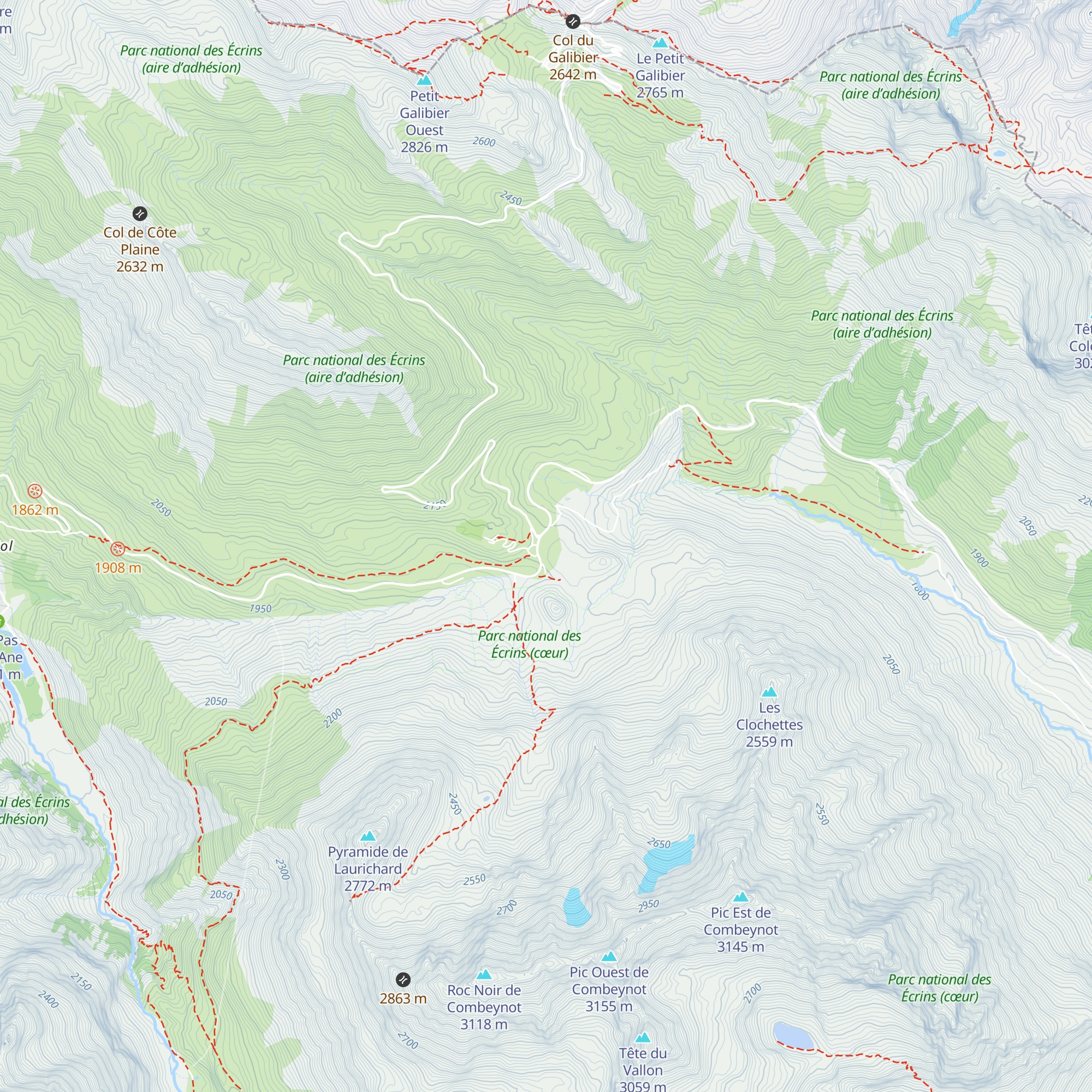 Hôtel des Glaciers map
