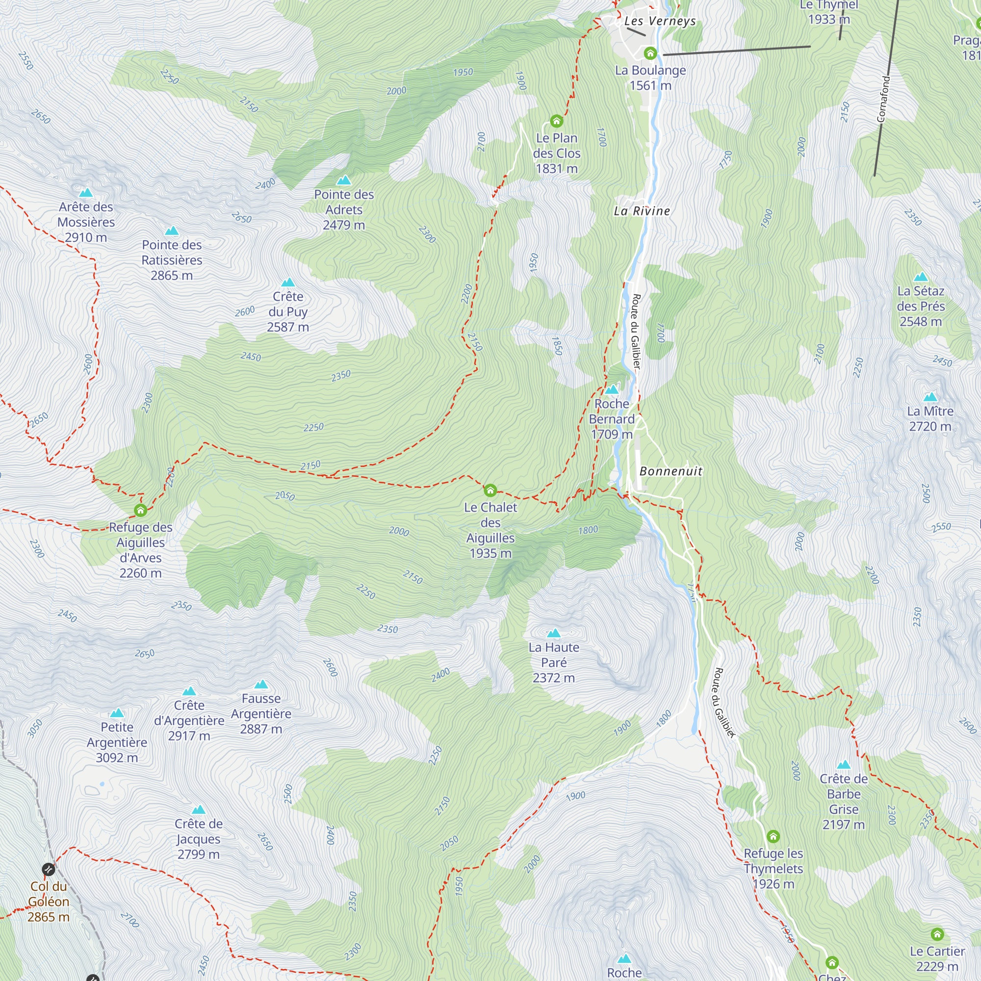 Le Chalet des Aiguilles map