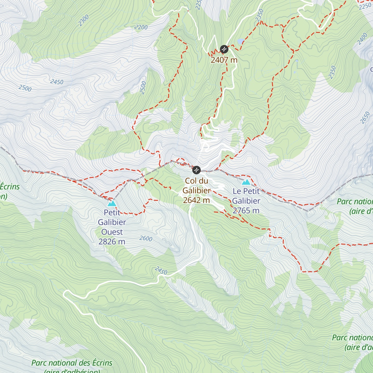 Refuge du Galibier map