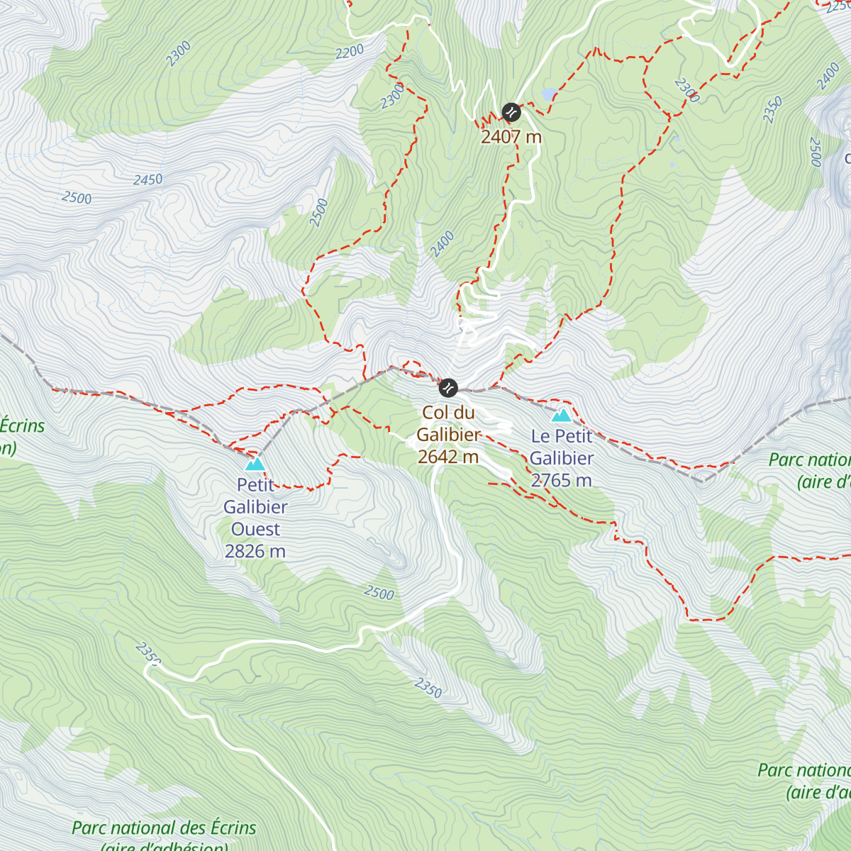Refuge du Galibier map
