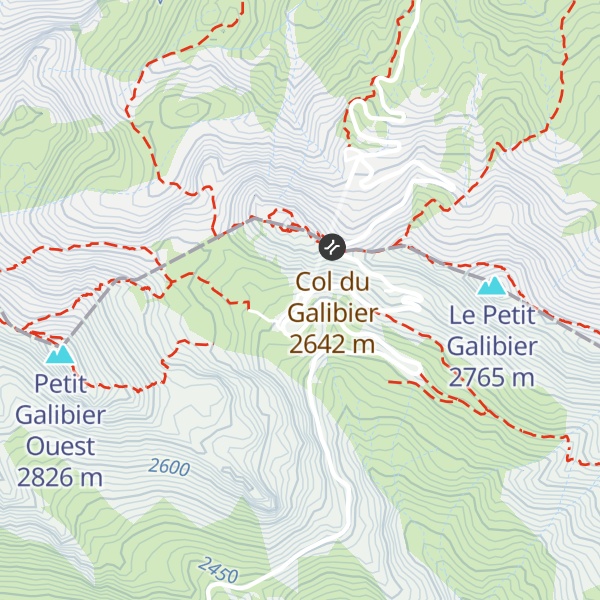 Map of Refuge du Galibier