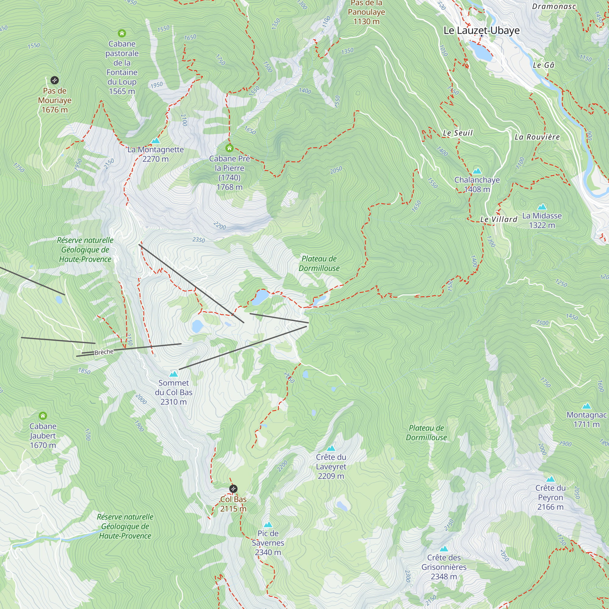 La cabane du lac map
