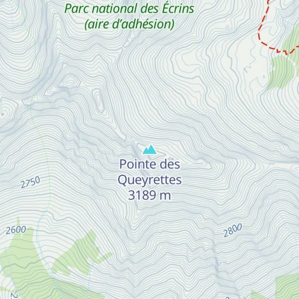 Map of Pointe des Queyrettes