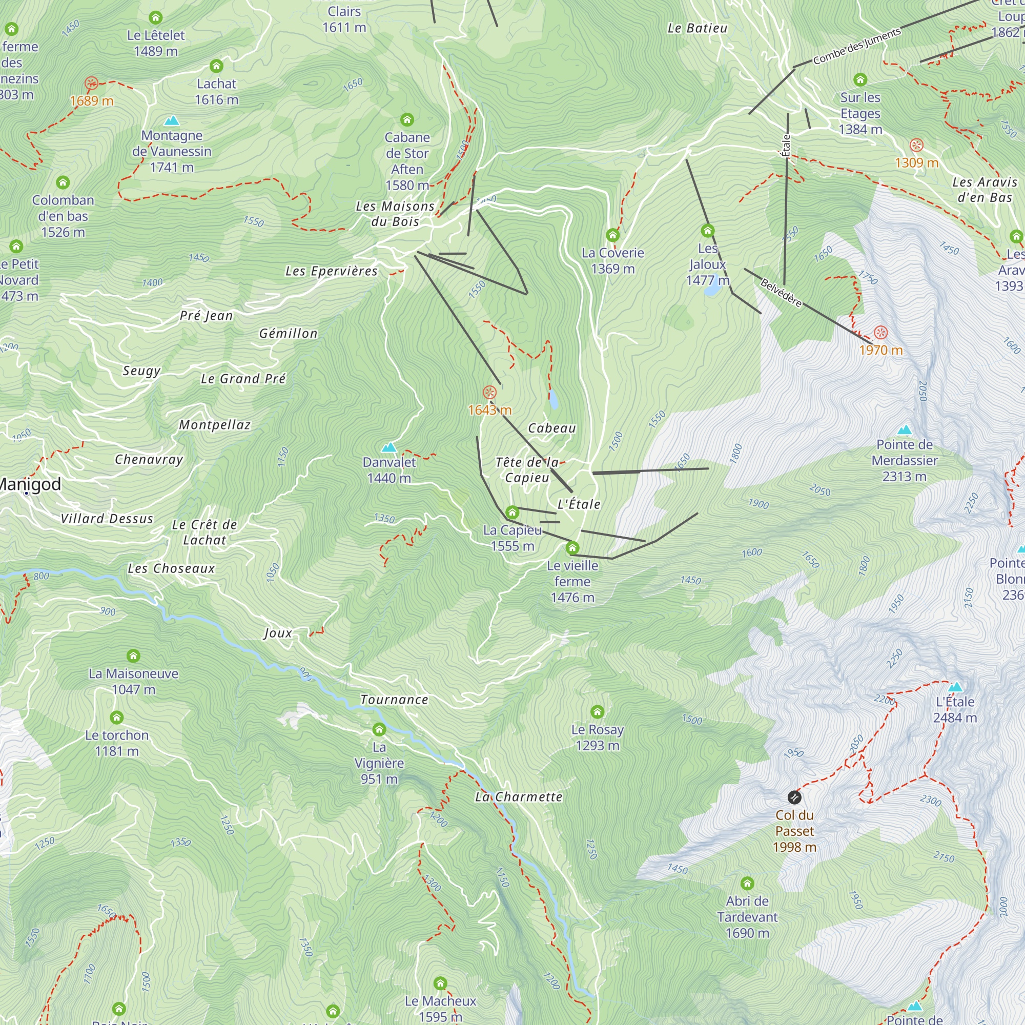 La Capieu map