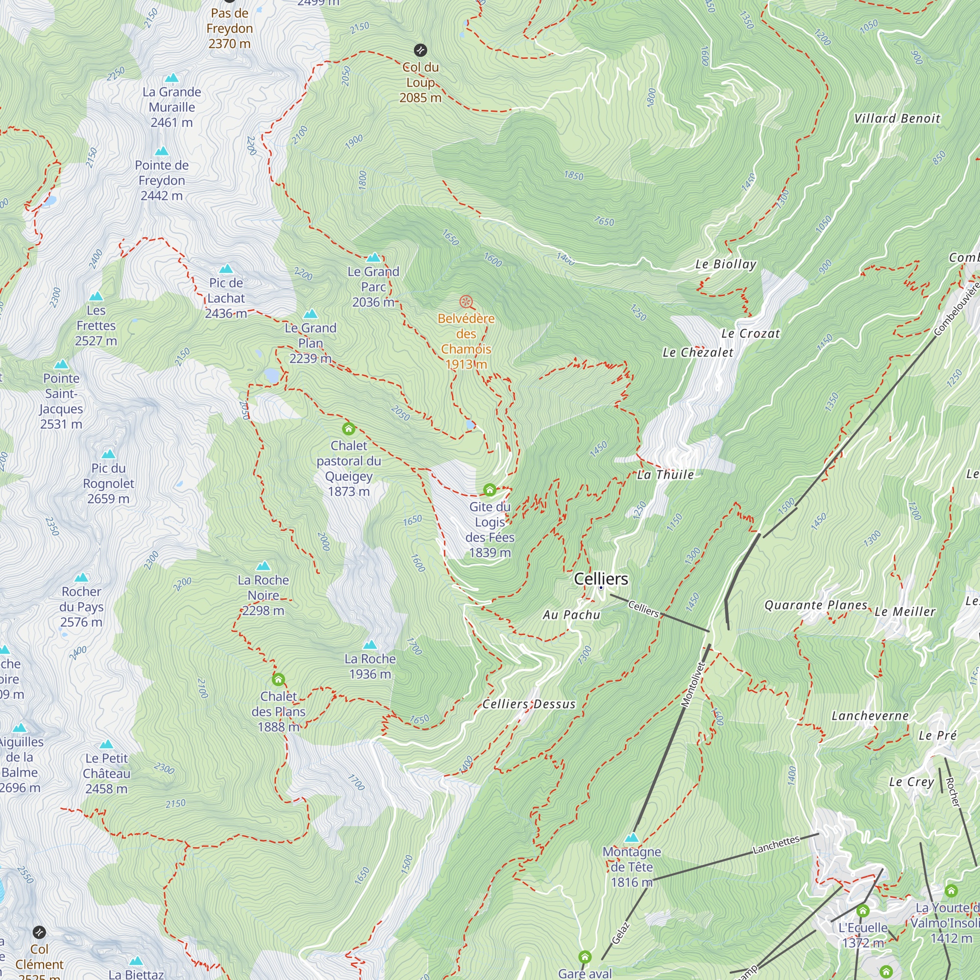 Gite du Logis des Fées map