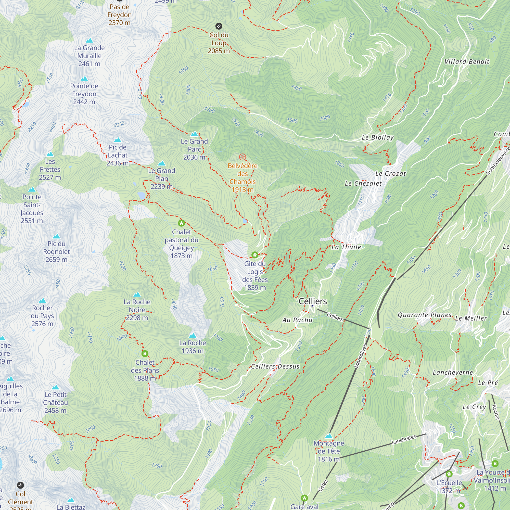 Gite du Logis des Fées map