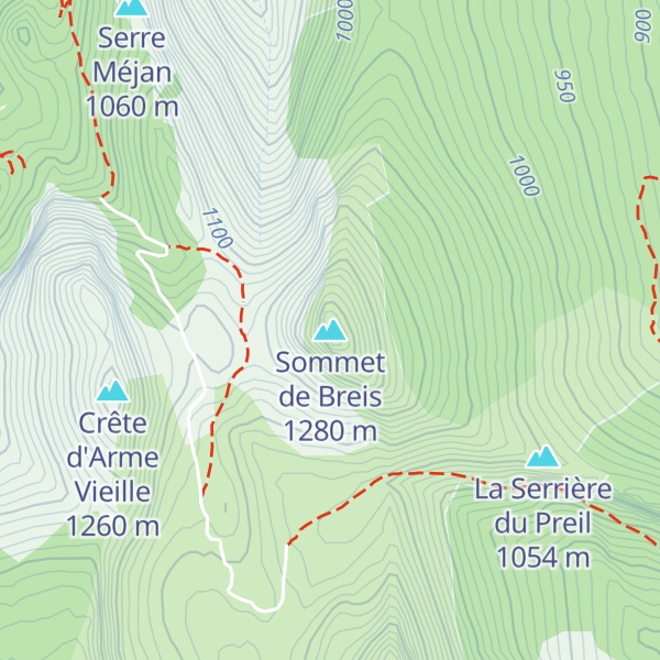 Map of Sommet de Breis