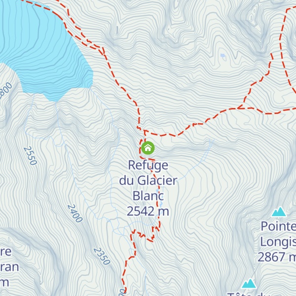 Map of Refuge du Glacier Blanc