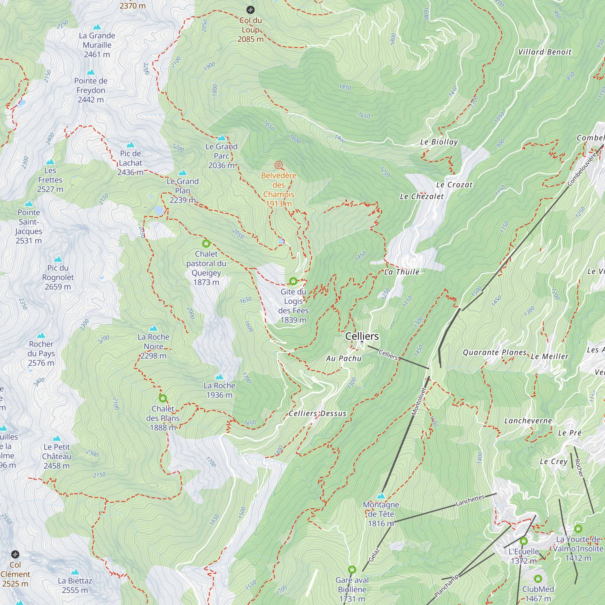 Cabane forestière map