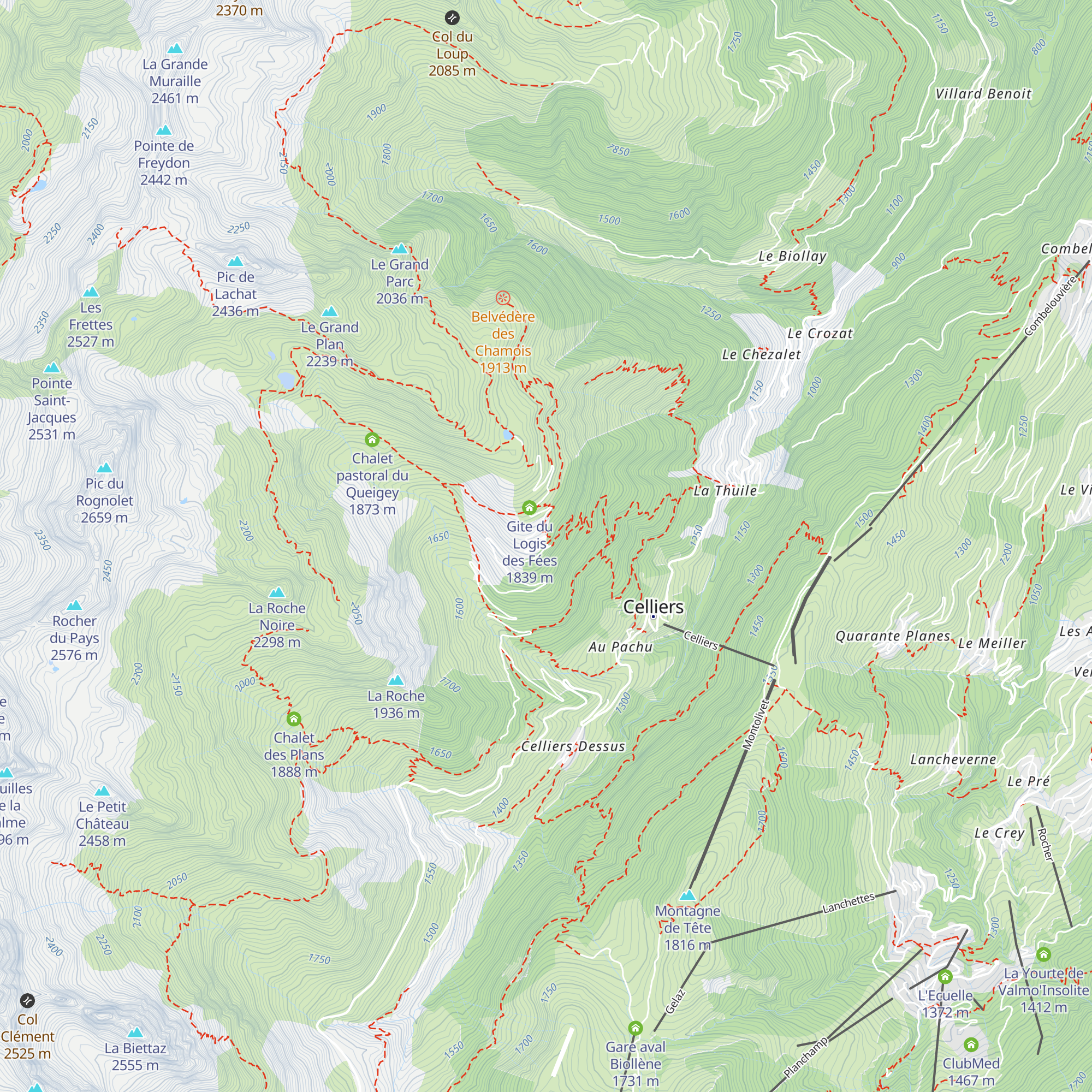 Cabane forestière map