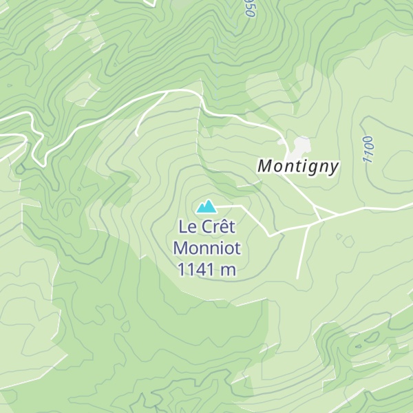 Map of Le Crêt Monniot